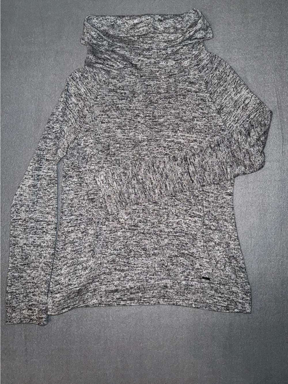 Cozy Marled Gray Cowl Neck Sweater